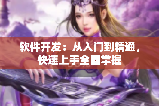 软件开发：从入门到精通，快速上手全面掌握