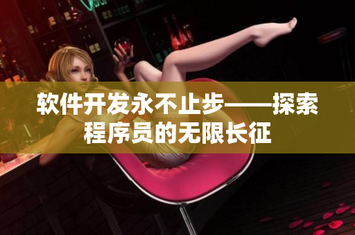 软件开发永不止步——探索程序员的无限长征