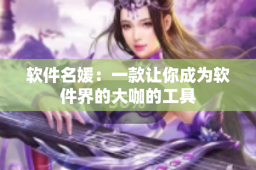 软件名媛：一款让你成为软件界的大咖的工具