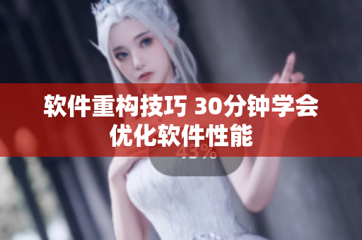 软件重构技巧 30分钟学会优化软件性能